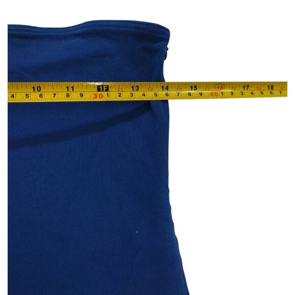 Zara Womens Strapless Blue Bodycon Dress Size S Cotton Blend, NWT. - Picture 6 of 7